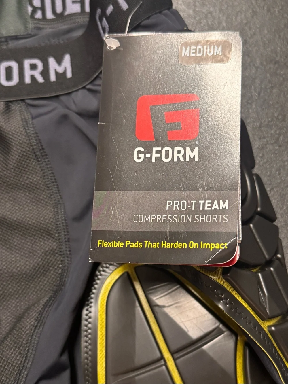 Men’s G-Form padded Black Compression Shorts - Protective Hip & Thigh gurdle